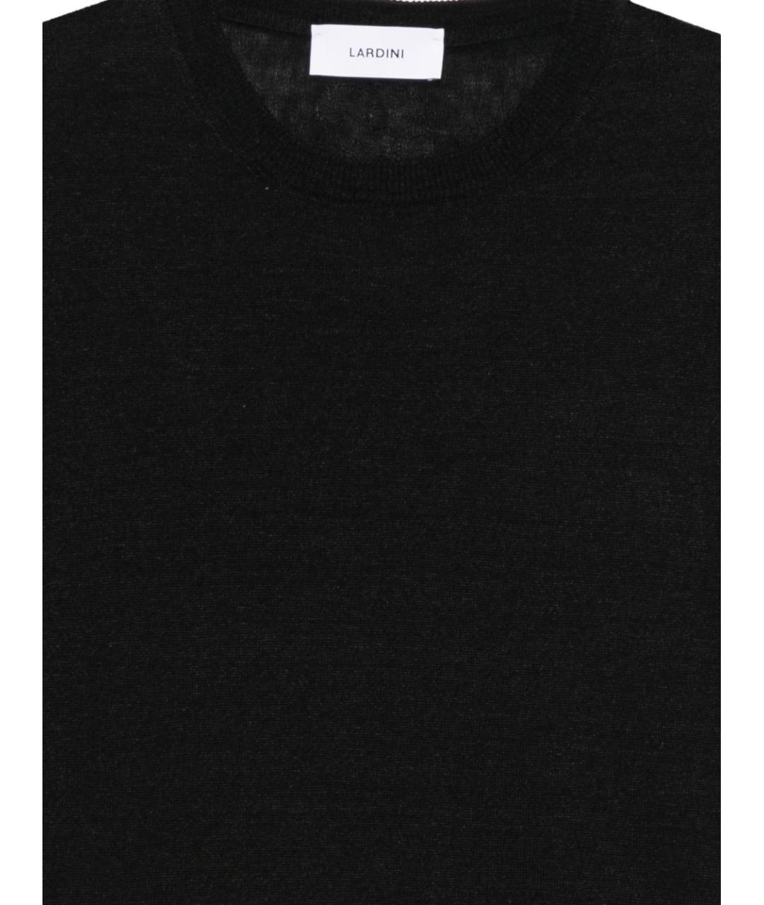 LARDINI Черная вискозная футболка, фото 2