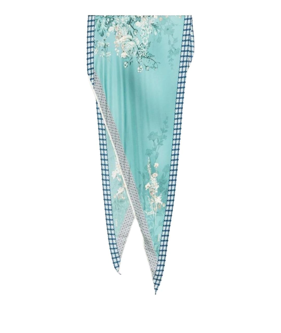 SEVENTY Зеленый шелковый платок, фото 1