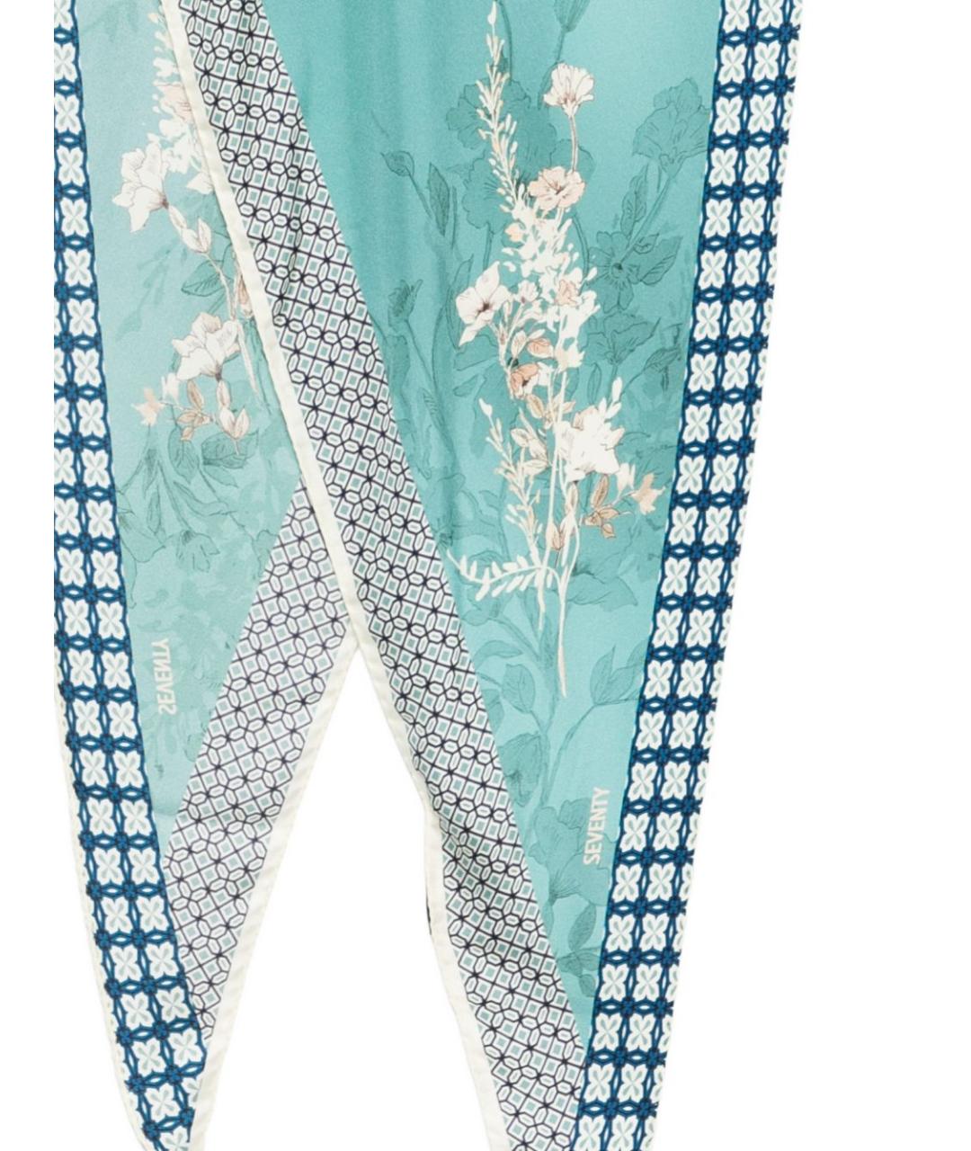 SEVENTY Зеленый шелковый платок, фото 2