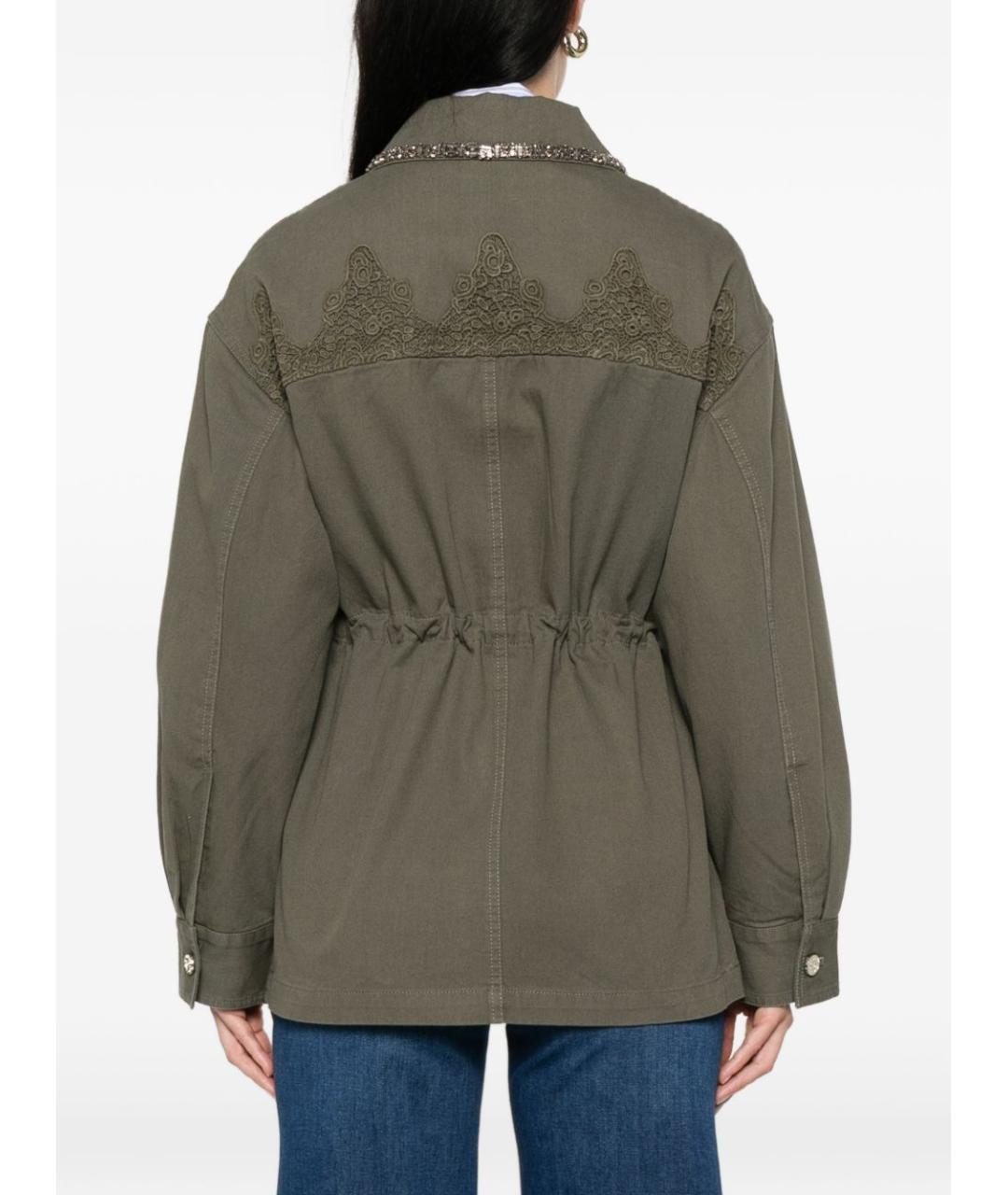 LIU JO Зеленая хлопковая куртка, фото 4