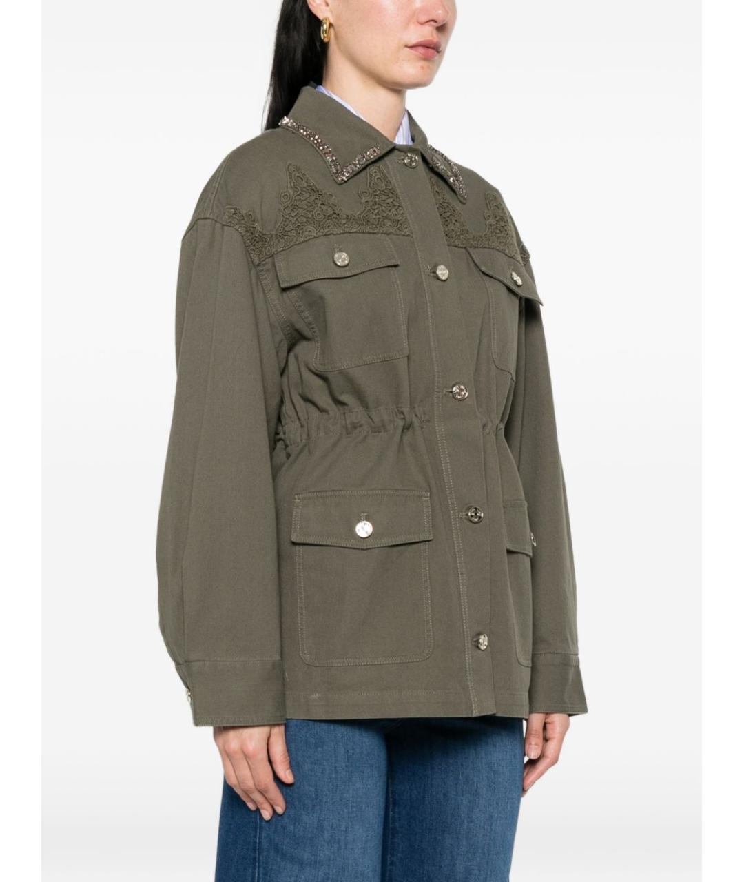 LIU JO Зеленая хлопковая куртка, фото 5