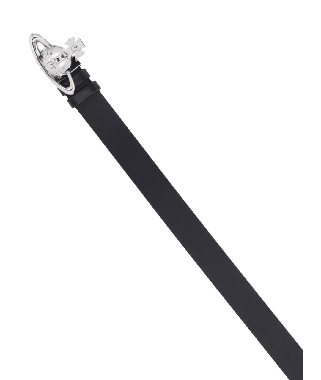 VIVIENNE WESTWOOD Черный кожаный ремень, фото 2