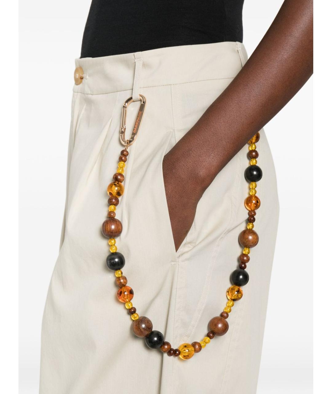 DARKPARK Бежевые хлопковые прямые брюки, фото 2