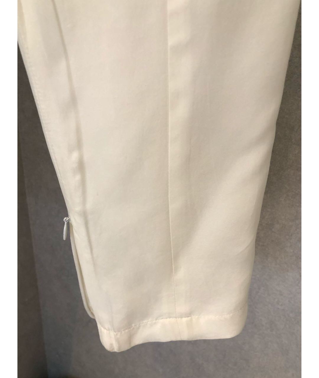 GIORGIO ARMANI Белые шелковые брюки узкие, фото 3