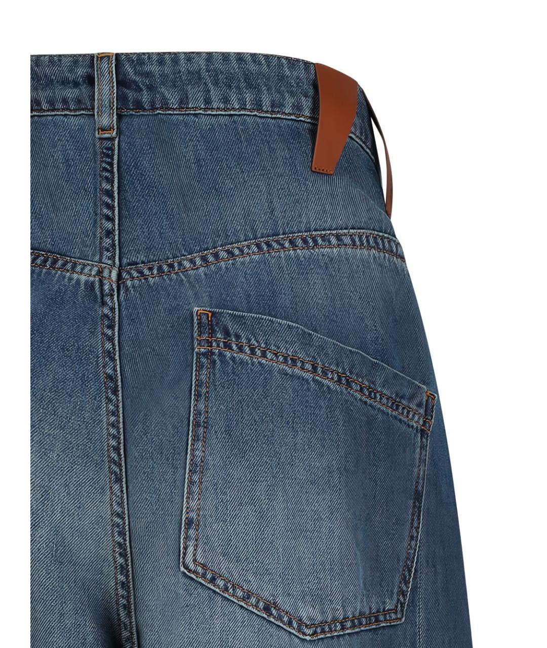 DARKPARK Синие хлопковые прямые джинсы, фото 3