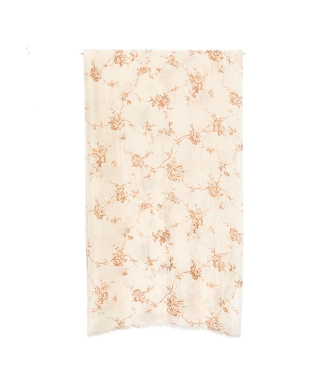 SEVENTY Бежевый шелковый платок, фото 1