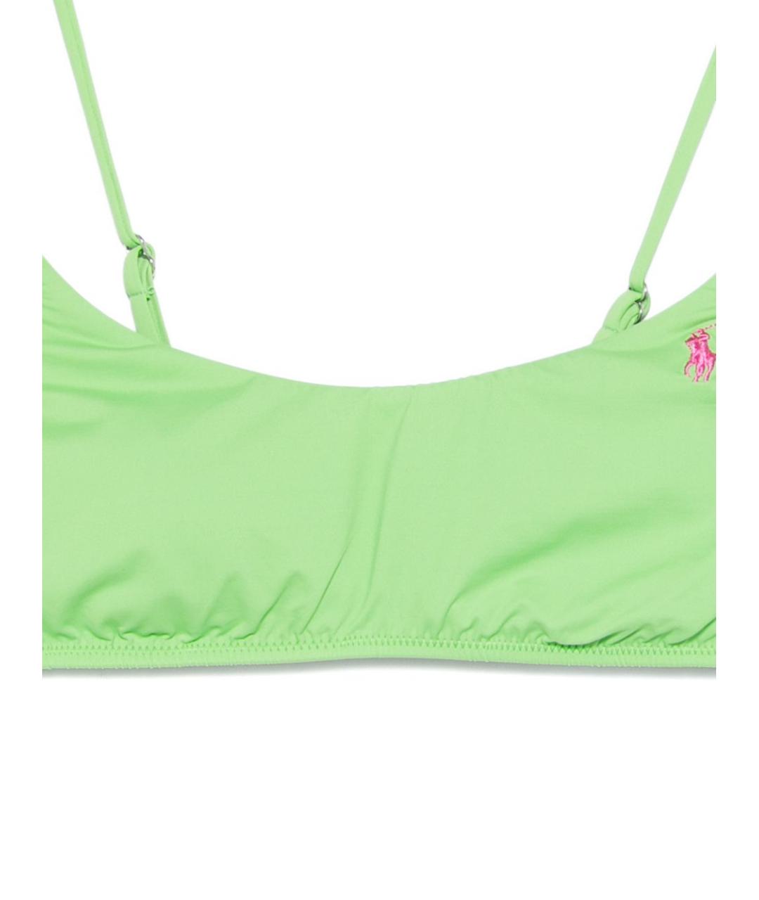 POLO RALPH LAUREN Зеленый полиамидовый купальник, фото 3