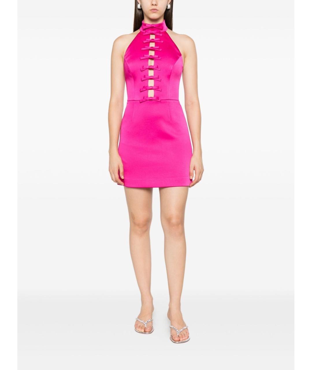 REBECCA VALLANCE Розовое полиэстеровое коктейльное платье, фото 3