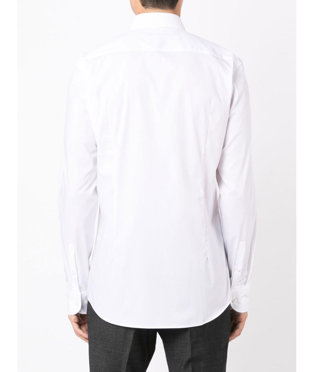 HUGO BOSS Белая хлопковая классическая рубашка, фото 4