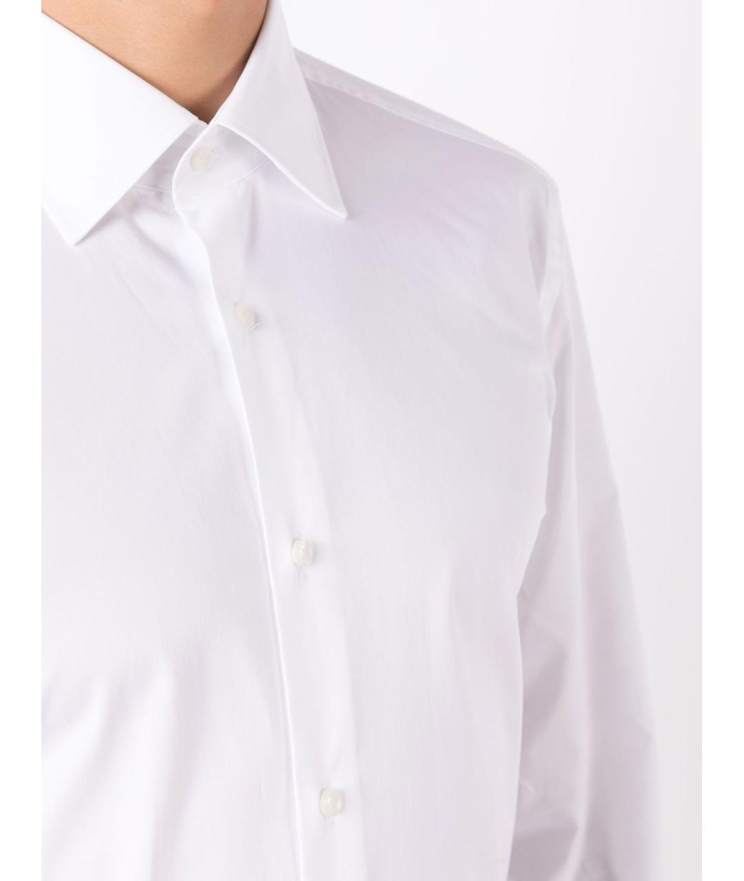 HUGO BOSS Белая хлопковая классическая рубашка, фото 3