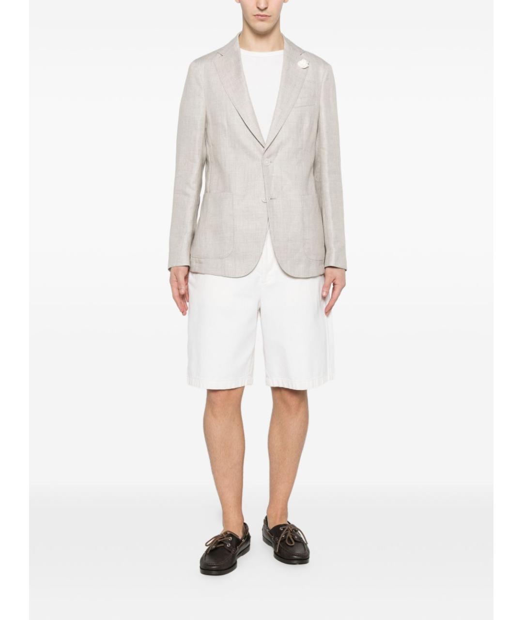 HUGO BOSS Серый хлопковый пиджак, фото 2