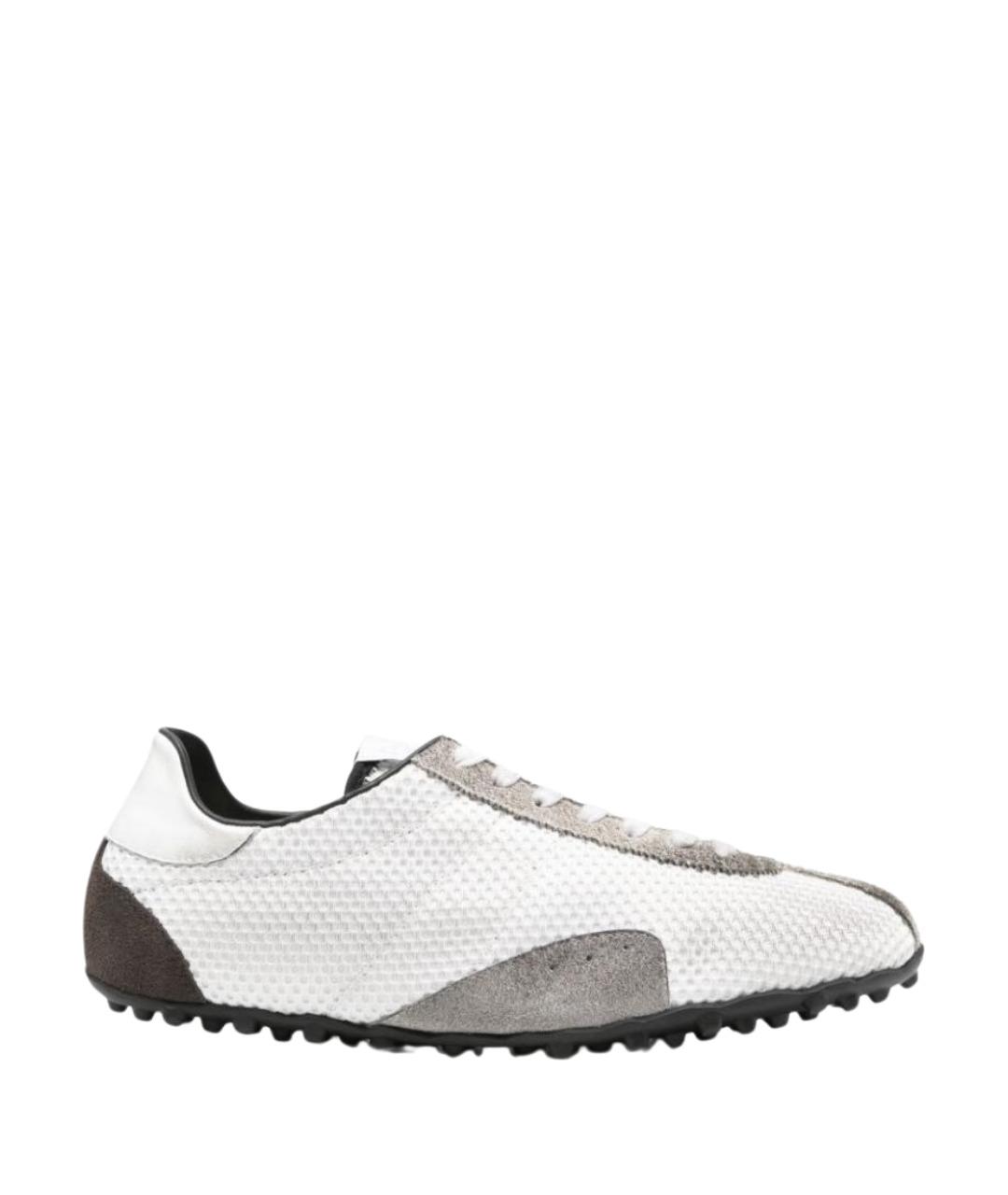 MAISON MARGIELA Белые текстильные низкие кроссовки / кеды, фото 1