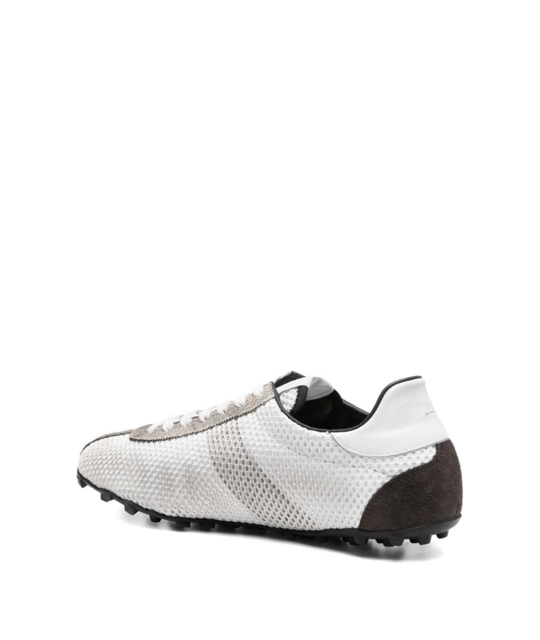 MAISON MARGIELA Белые текстильные низкие кроссовки / кеды, фото 3