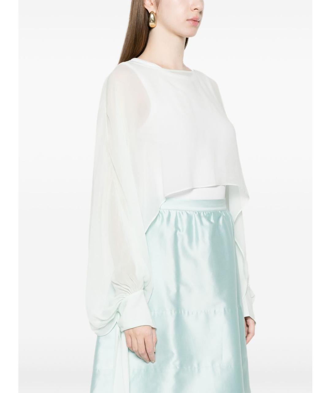 TWIN-SET Голубая вискозная блузы, фото 4