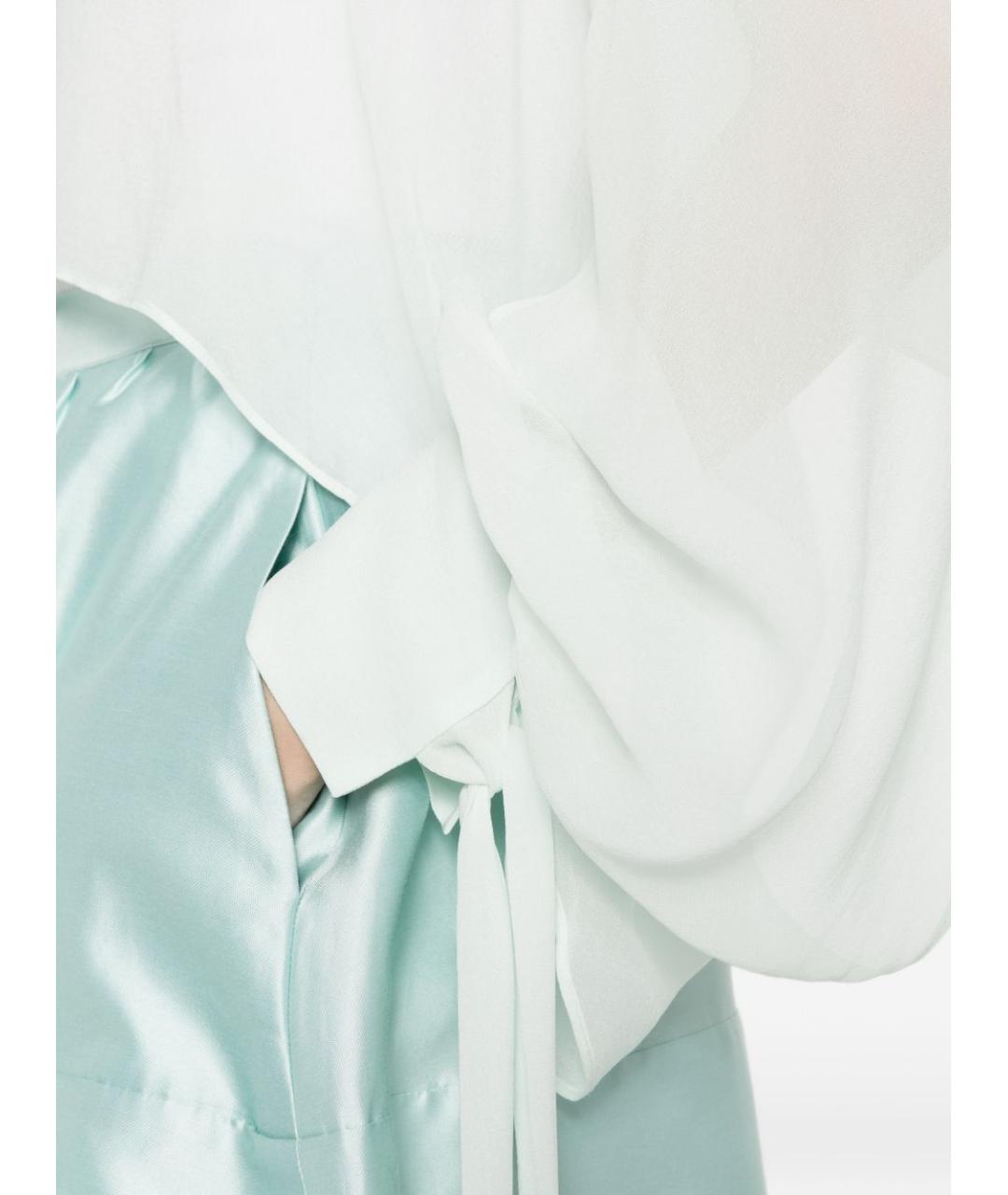 TWIN-SET Голубая вискозная блузы, фото 2