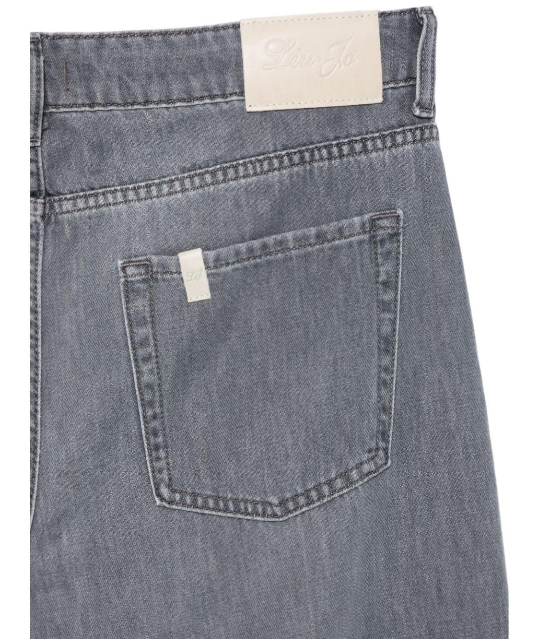 LIU JO Серые хлопковые прямые джинсы, фото 3