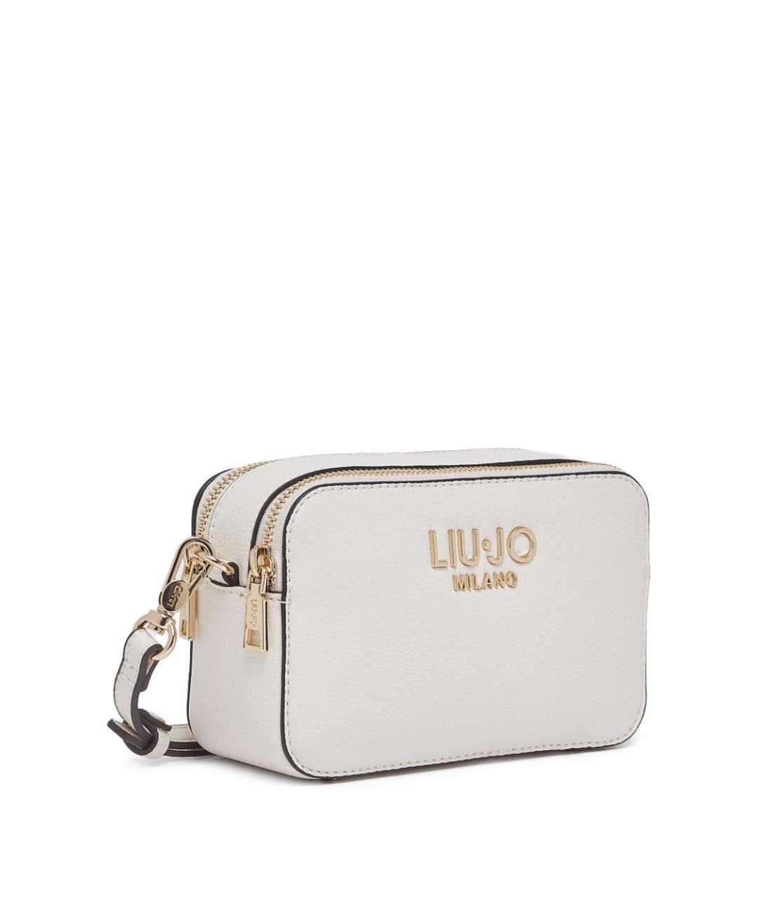 LIU JO Белая сумка через плечо из искусственной кожи, фото 6