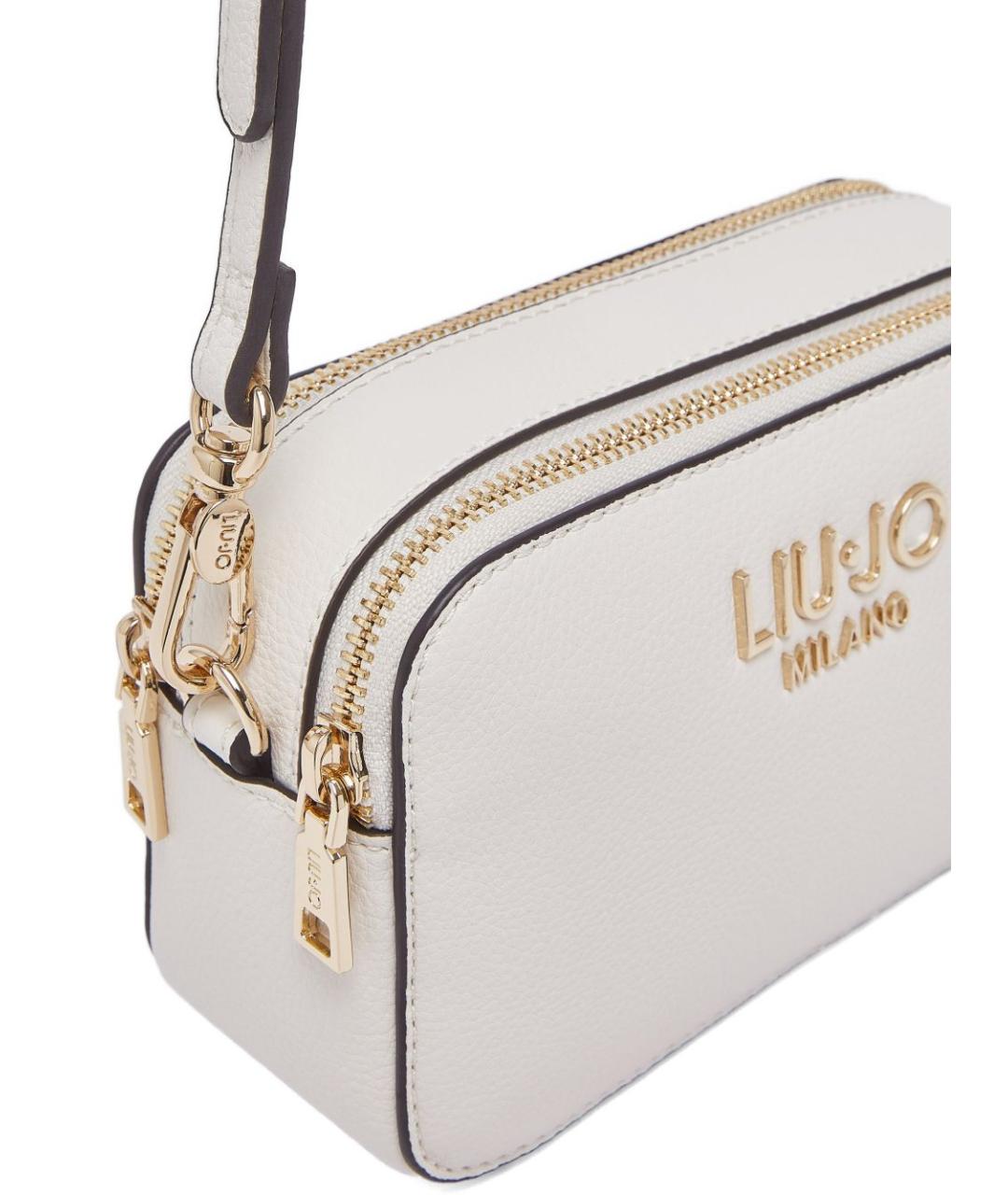 LIU JO Белая сумка через плечо из искусственной кожи, фото 3