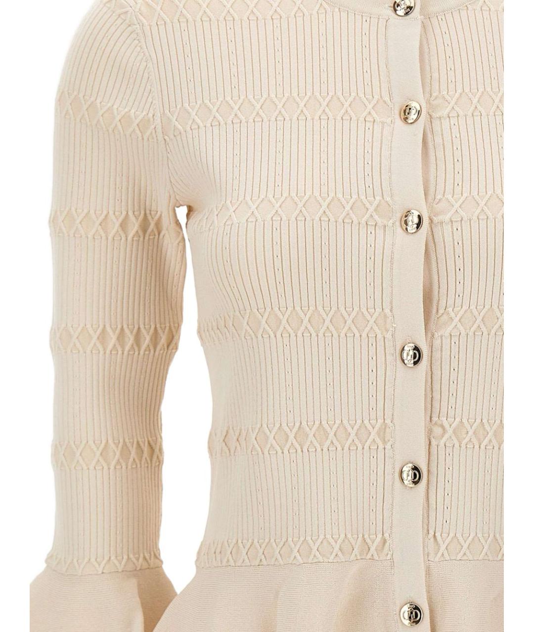 LIU JO Бежевый вискозный кардиган, фото 3