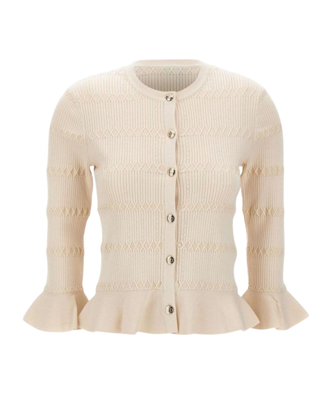 LIU JO Бежевый вискозный кардиган, фото 1