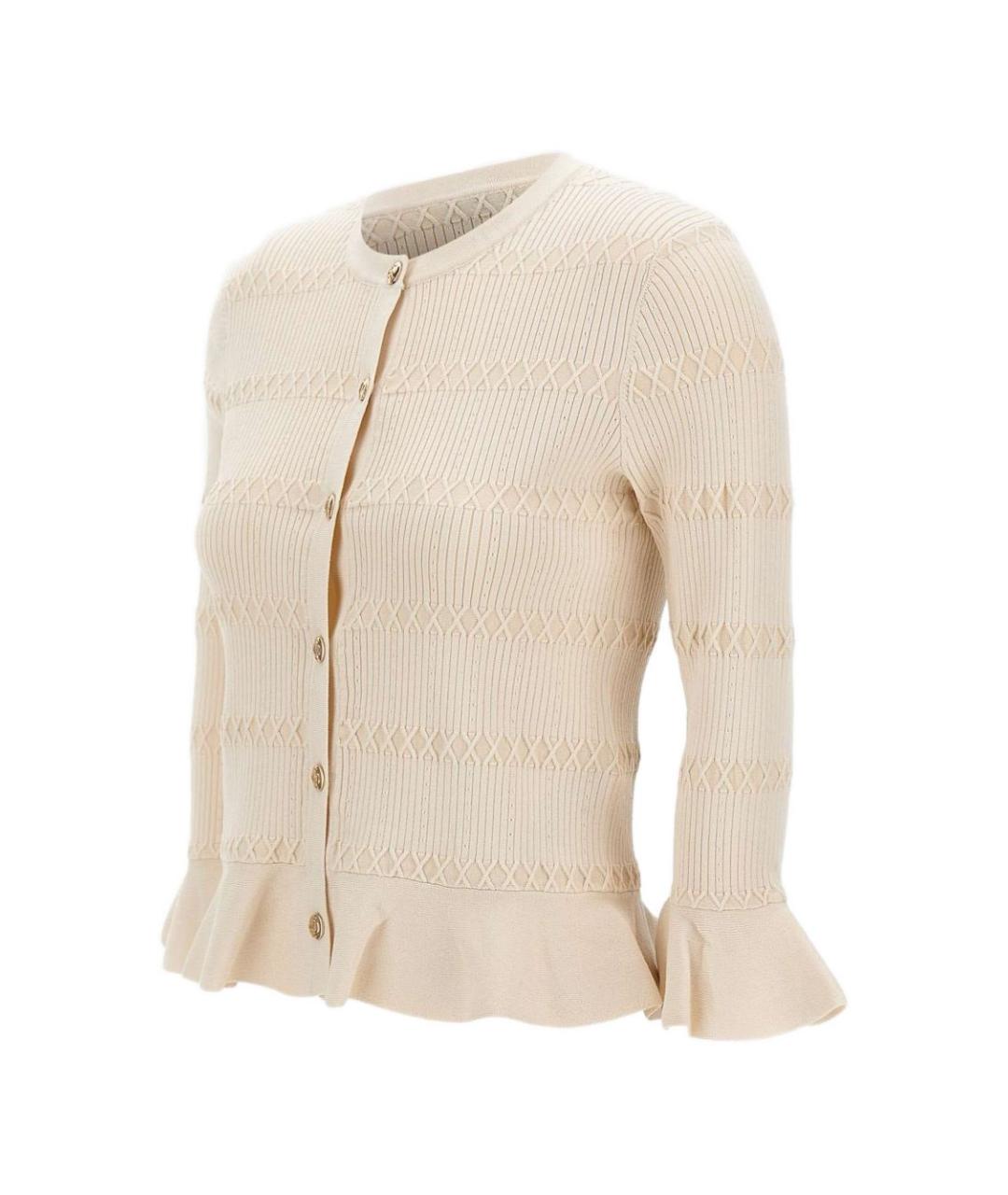 LIU JO Бежевый вискозный кардиган, фото 5
