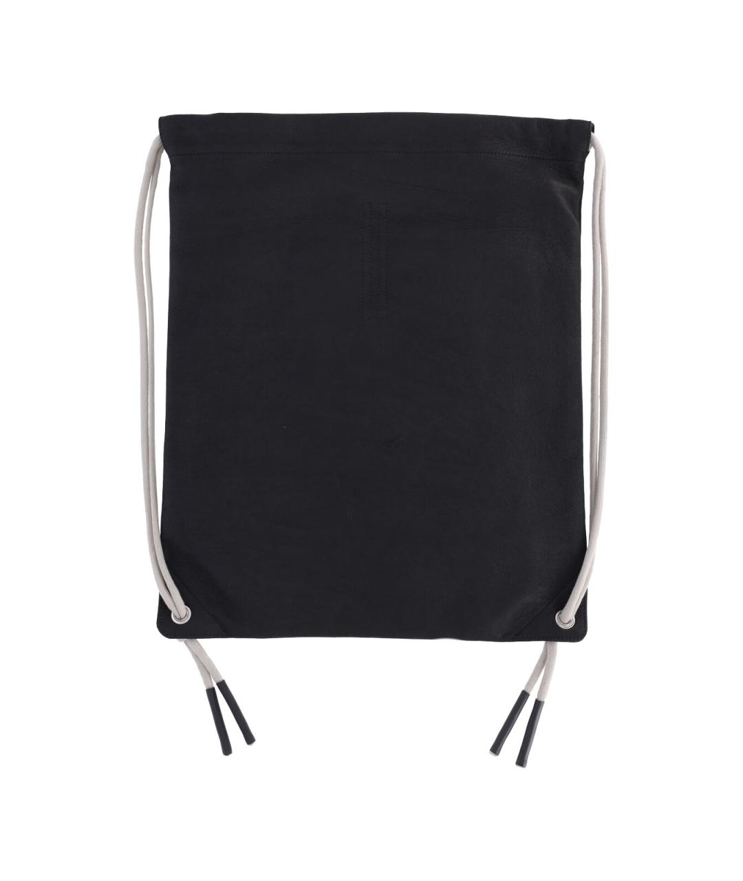 RICK OWENS Черный кожаный рюкзак, фото 3