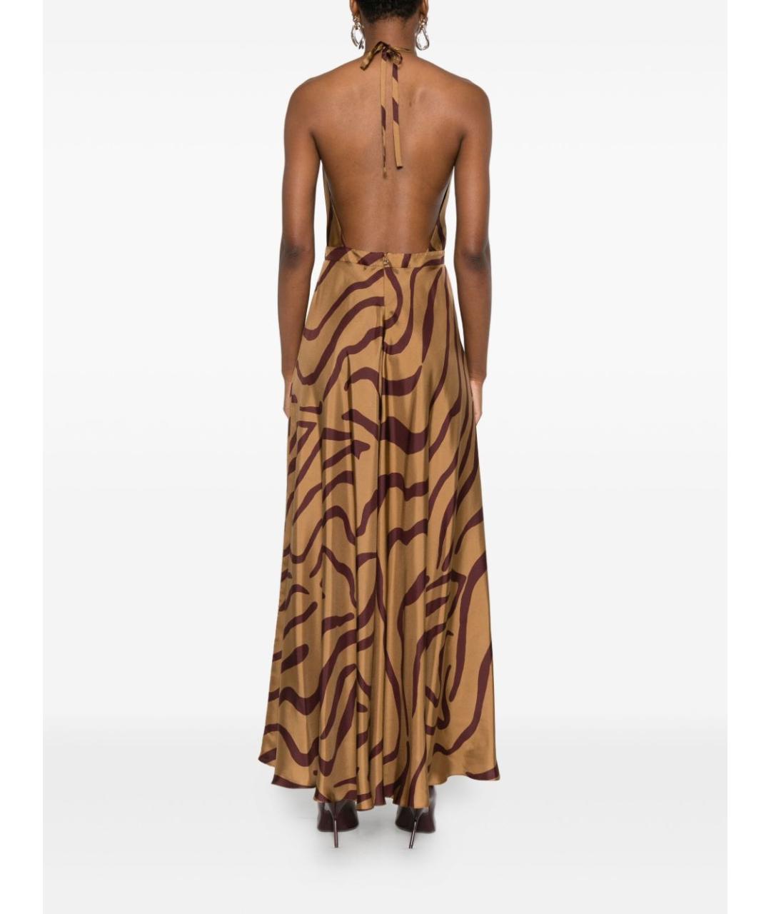 RAQUEL DINIZ Мульти шелковое коктейльное платье, фото 2