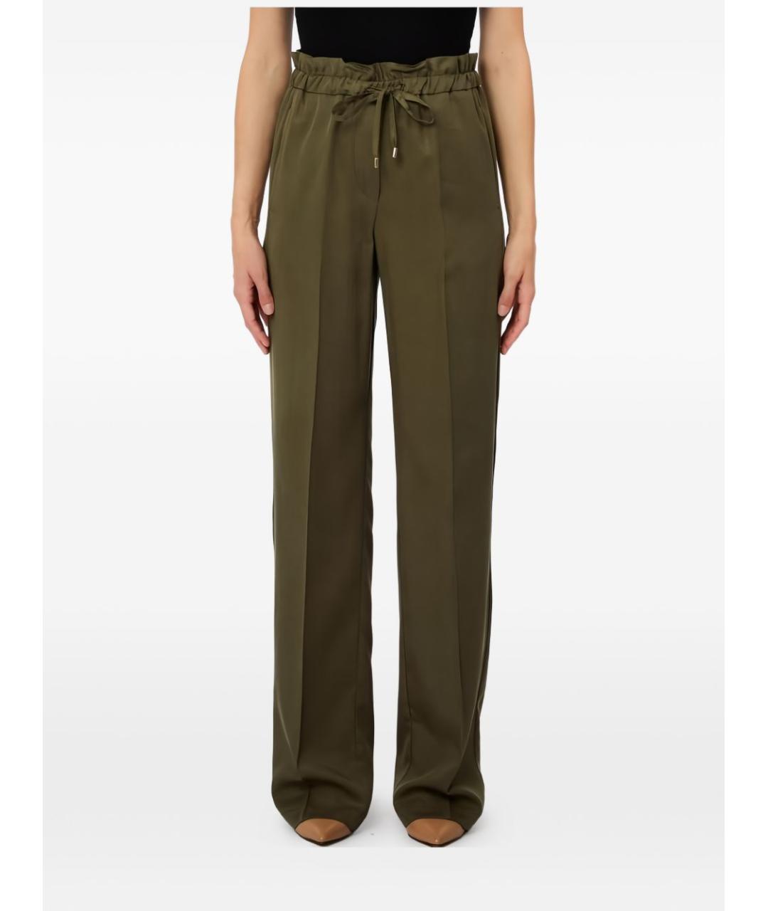 LIU JO Зеленые прямые брюки, фото 2