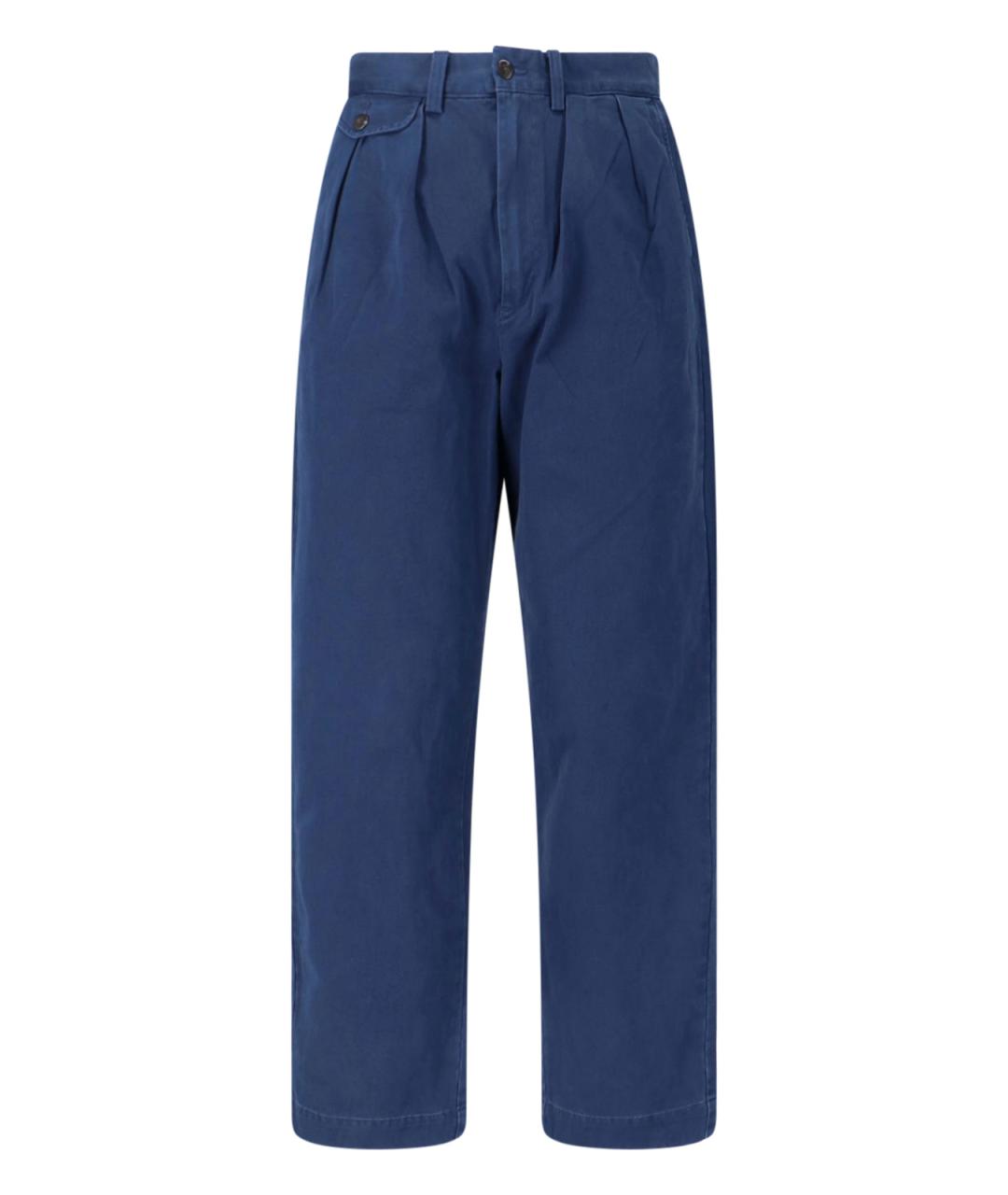POLO RALPH LAUREN Синие хлопковые повседневные брюки, фото 1