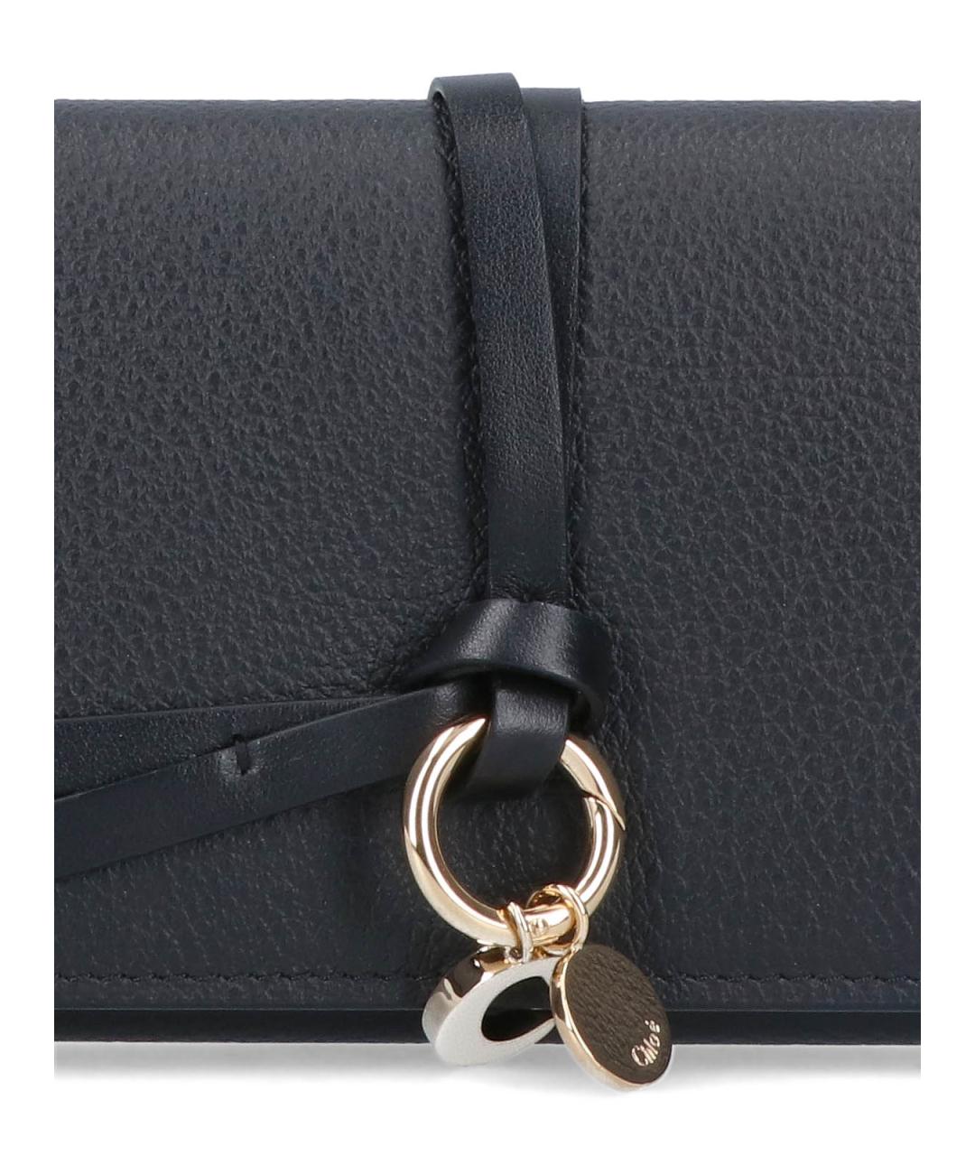 CHLOE Черный кожаный кошелек, фото 4
