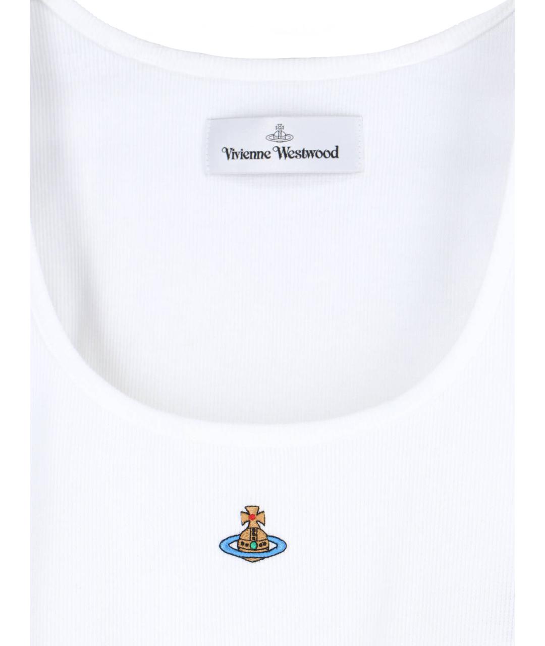 VIVIENNE WESTWOOD Белая хлопковая майка, фото 3