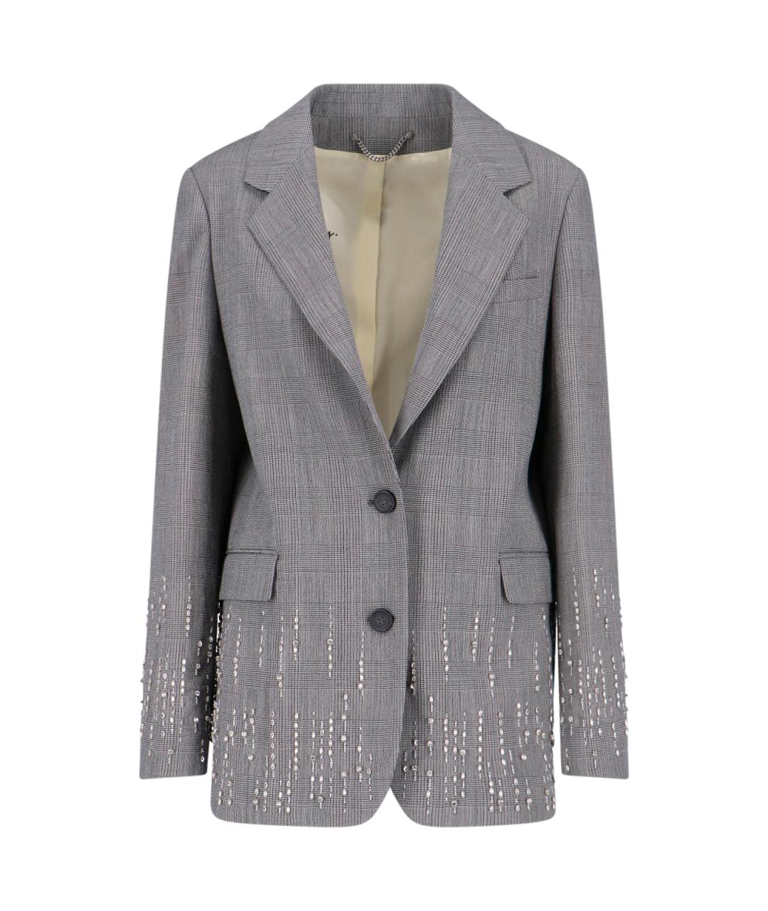 GOLDEN GOOSE DELUXE BRAND Серый шерстяной жакет/пиджак, фото 1