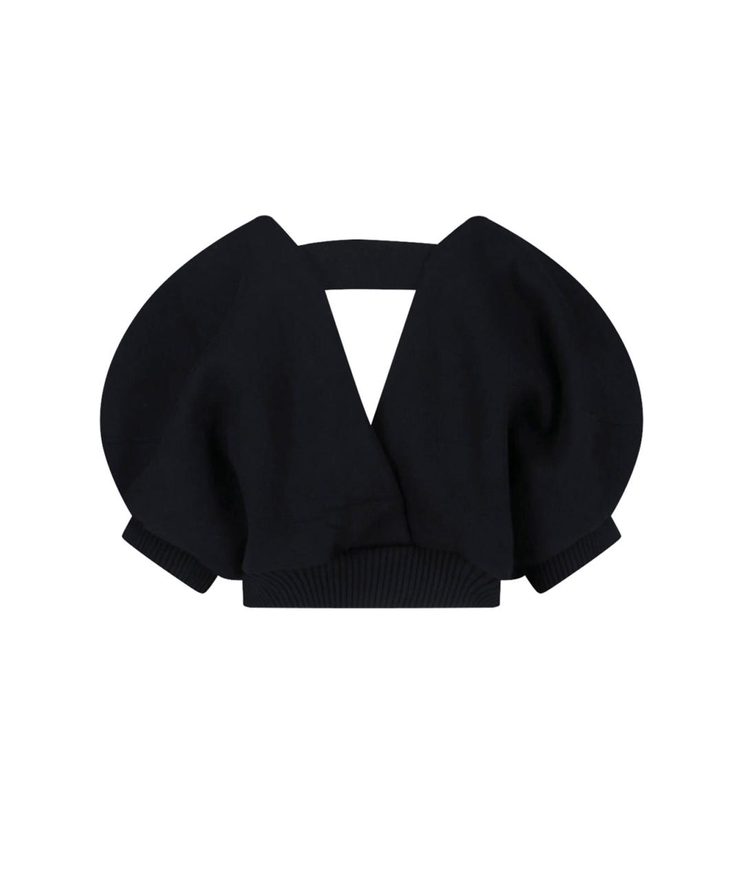 SACAI Черный хлопковый кардиган, фото 2