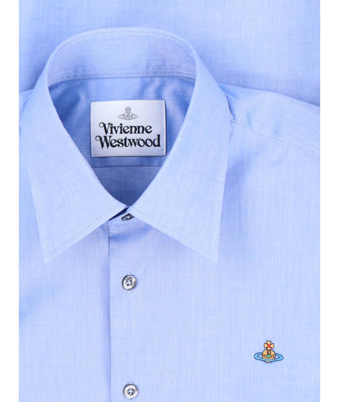 VIVIENNE WESTWOOD Синяя хлопковая кэжуал рубашка, фото 3