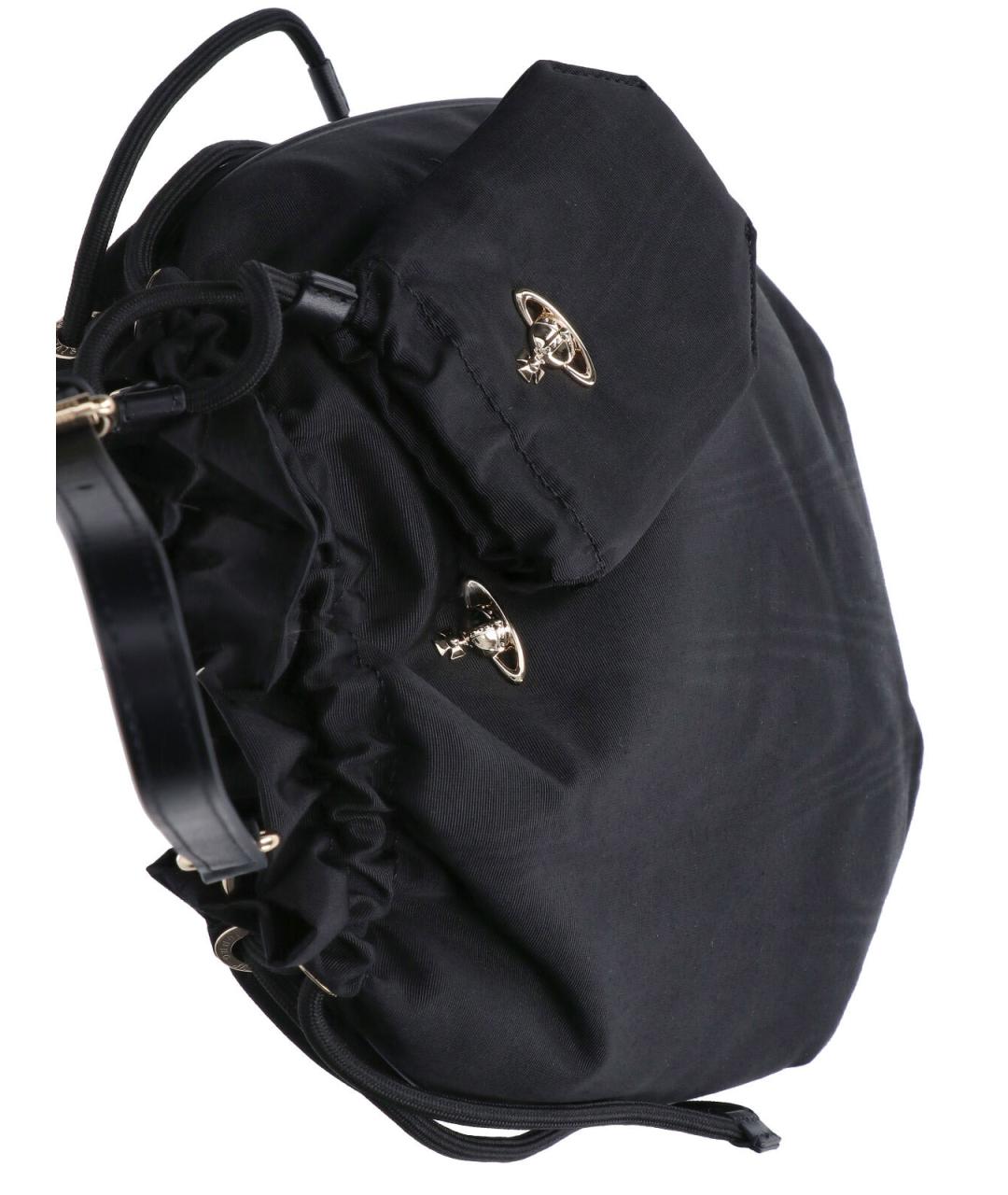 VIVIENNE WESTWOOD Черная тканевая сумка через плечо, фото 4