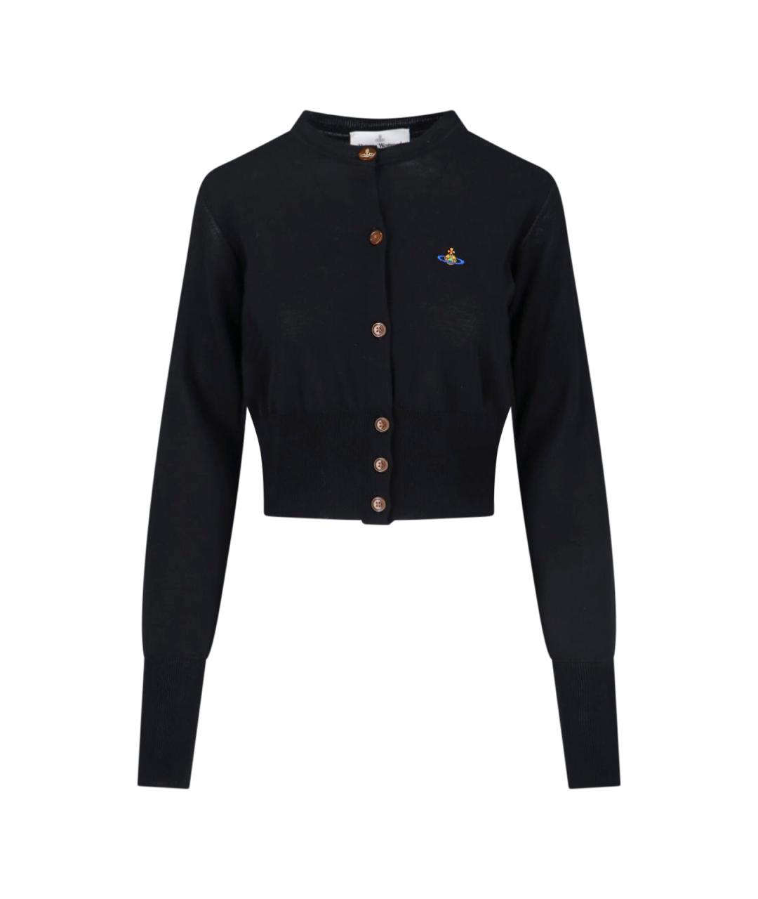 VIVIENNE WESTWOOD Черный хлопковый кардиган, фото 1