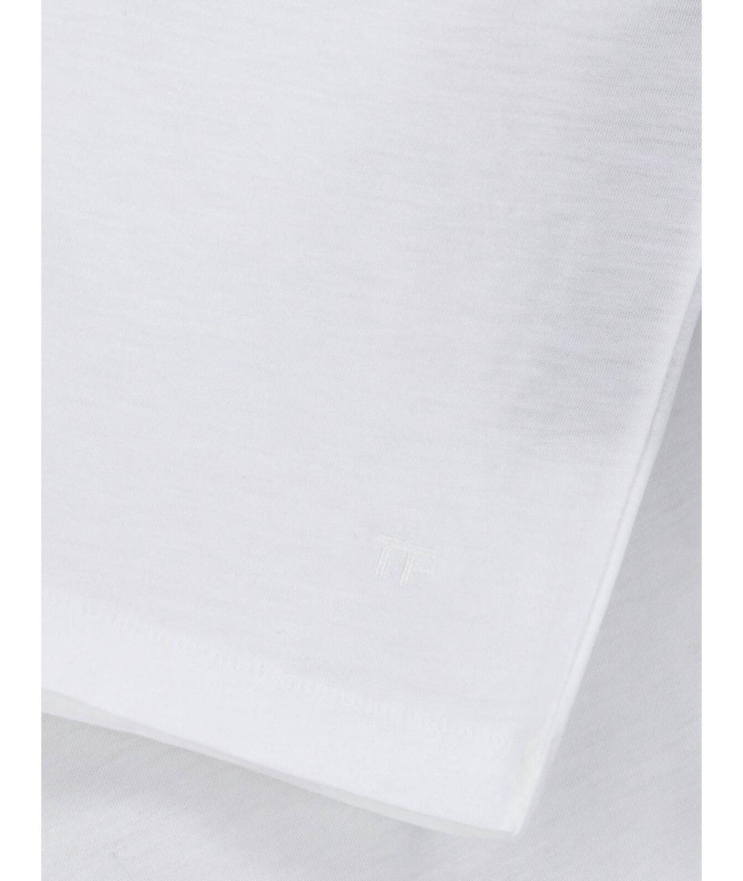TOM FORD Белая хлопковая футболка, фото 3