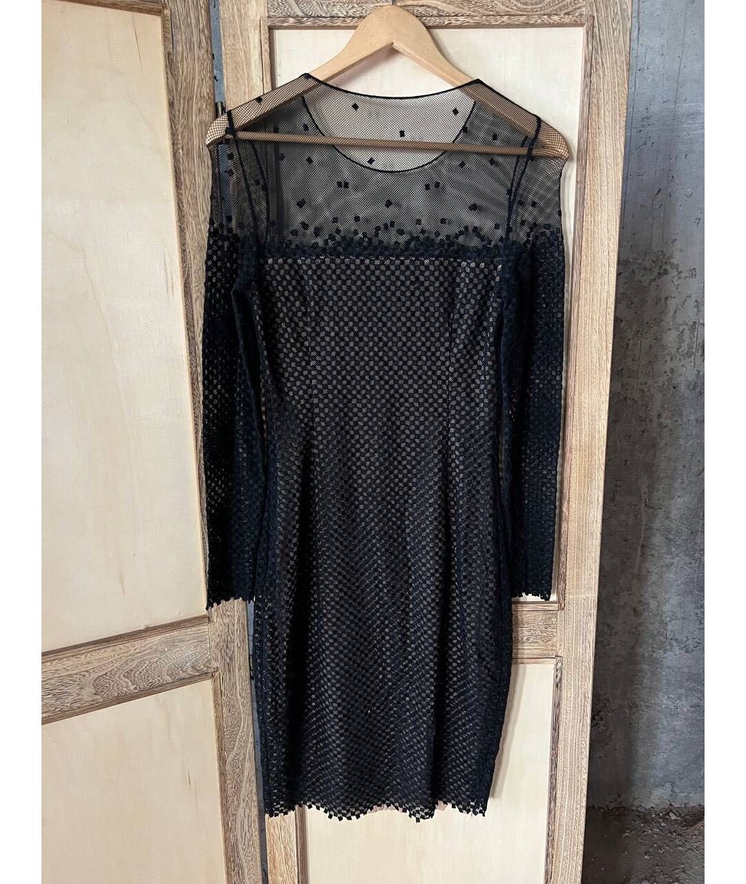 AKRIS Черное полиамидовое повседневное платье, фото 2