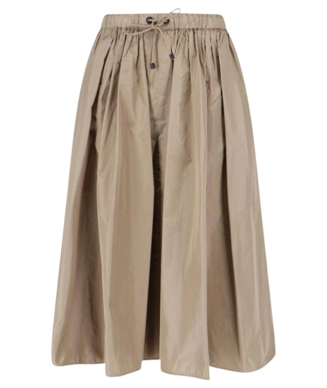 MAX MARA Зеленая полиэстеровая юбка миди, фото 1