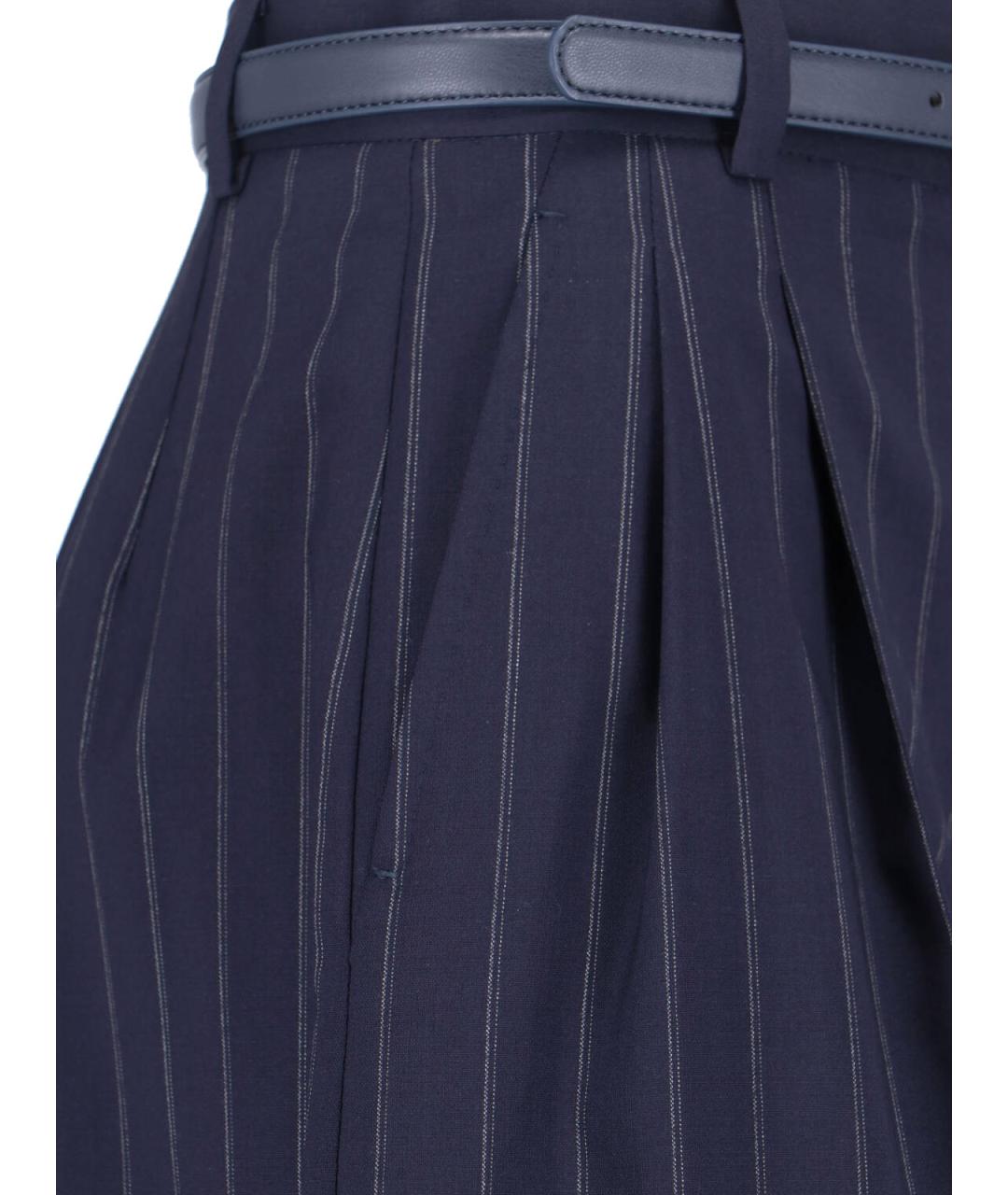 MAX MARA Синие шерстяные шорты, фото 4