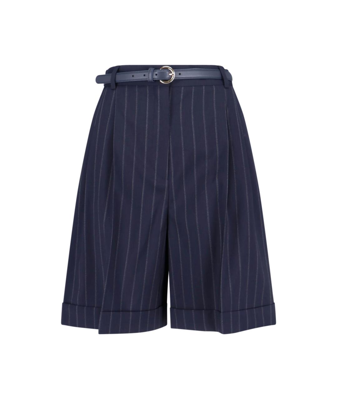 MAX MARA Синие шерстяные шорты, фото 1