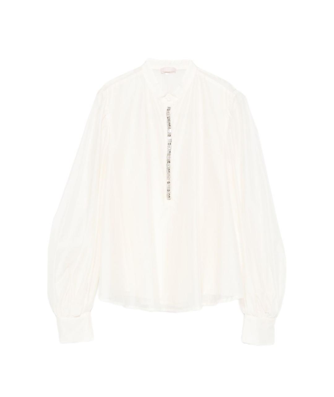 LIU JO Белая полиэстеровая блузы, фото 4