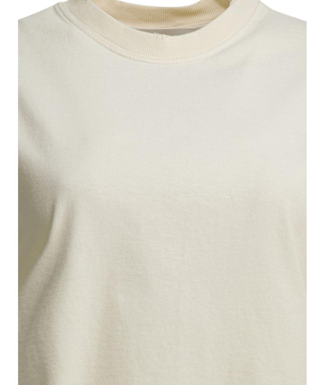 GOLDEN GOOSE DELUXE BRAND Белая хлопковая футболка, фото 2