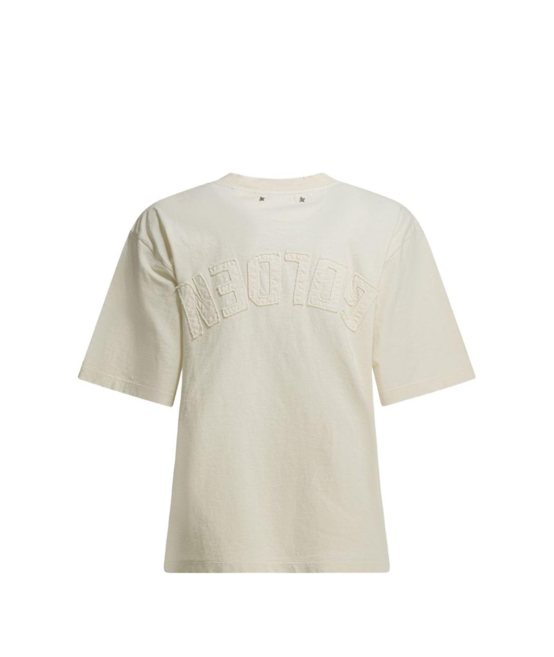 GOLDEN GOOSE DELUXE BRAND Белая хлопковая футболка, фото 1