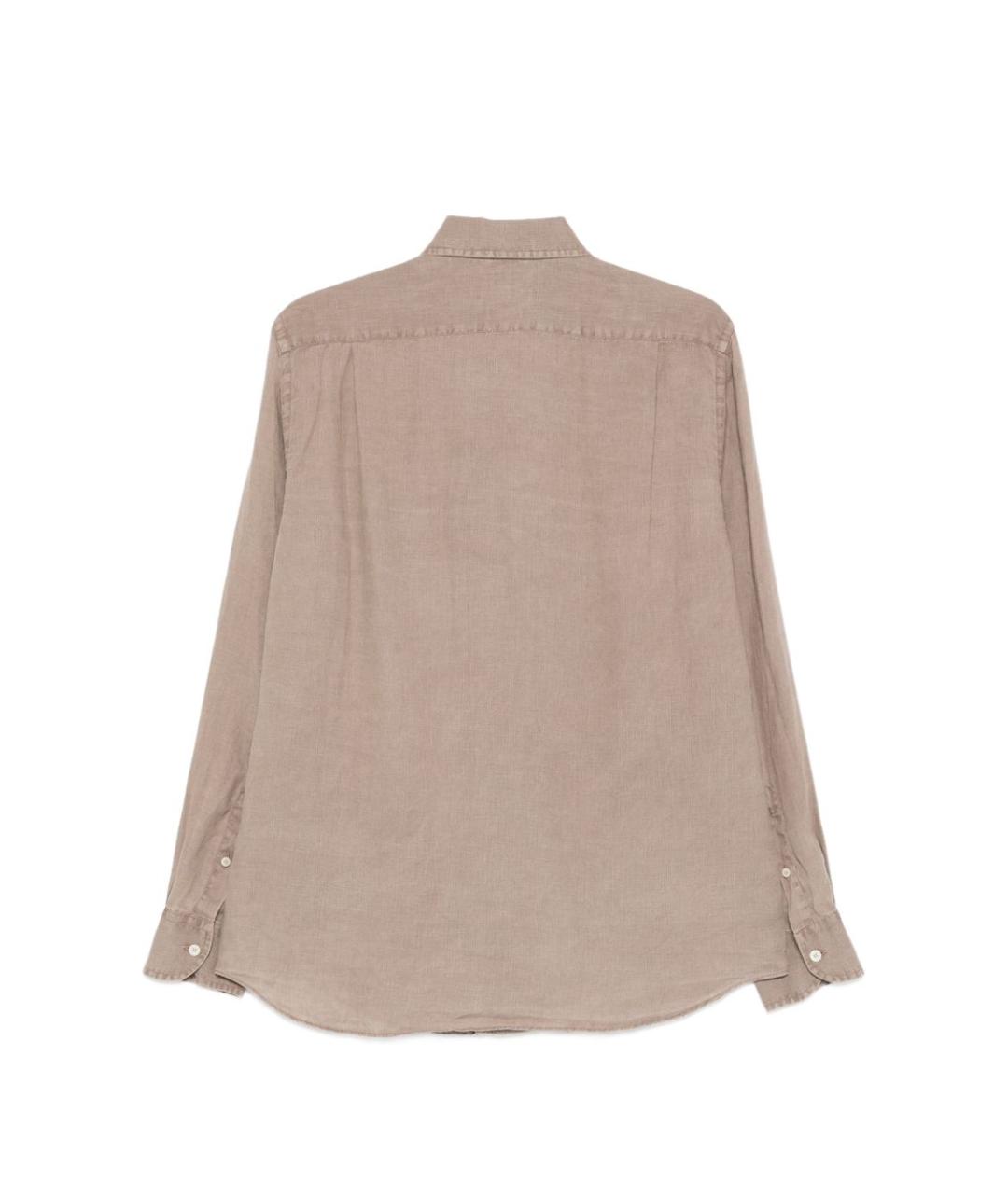 MC2 SAINT BARTH Коричневая льняная кэжуал рубашка, фото 2