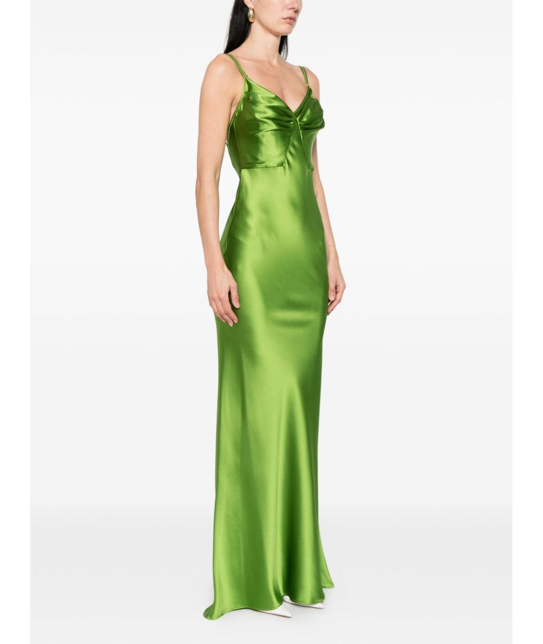 ELISABETTA FRANCHI Зеленые полиэстеровое вечернее платье, фото 2