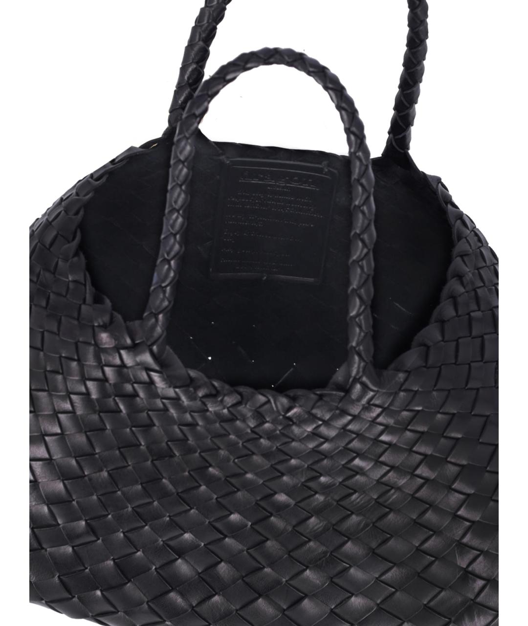 Dragon Diffusion Черная кожаная сумка тоут, фото 4