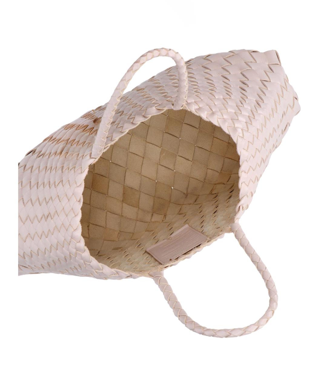 Dragon Diffusion Белая кожаная сумка тоут, фото 4