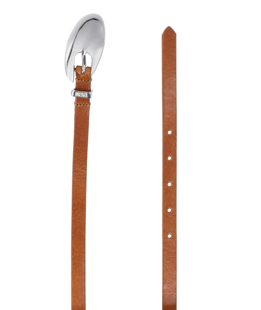 DIESEL Коричневый кожаный ремень, фото 2