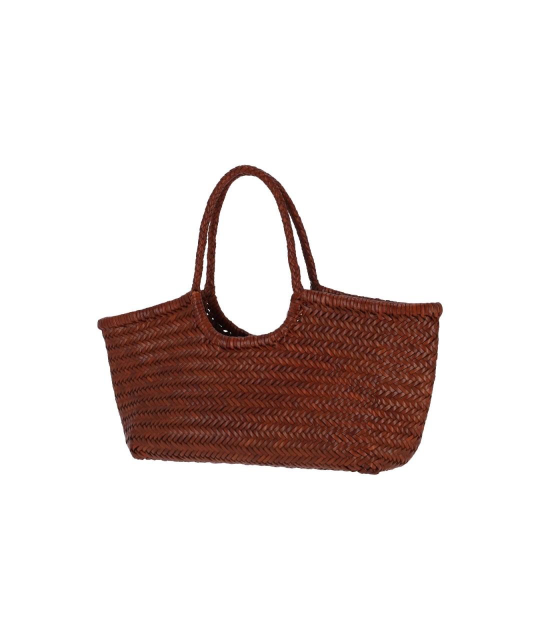 Dragon Diffusion Коричневая пелетеная сумка тоут, фото 2